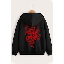 Blackjack Giyim Unisex 2ip Örme Kumaş Fermuar Detay Sweat Siyah-drgn
