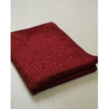 Laurel Scarf Leopar Desen Pamuk Ayrobin Jakar Şal Kırmızı