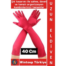 Partieldiveni Balo Parti Halloween Cosplay Dans Gösteri Davet Çok Şık Uzun Kumaş Eldiven 40 Cm Tüm Yaşlar