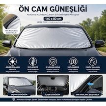 Araba Güneşlik Oto Güneşliği Araba Araç İçi Güneşlik Araç İçin Ön Cam Güneşliği 140-80 Cm Genel