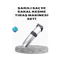 Profesyonel Şarjlı Saç Ve Sakal Kesme Makinesi Paslanmaz Çelik Bıçaklı, Ergonomik Ve Sessiz Motorlu Diğer