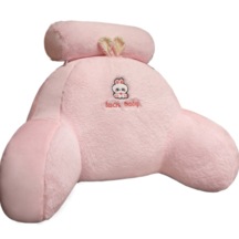 Büyük Bel Destek Yastığı-peluş Pembe Tavşan