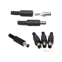 5 Adet 2.1Mm Dc Power Jack Erkek Adaptör Soketi Fiş Konnektör