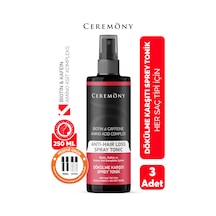 Ceremony Biotin & Caffeine & Amino Acid Complex İçeren Dökülme Karşıtı Sprey Tonik 3 x 250 ML