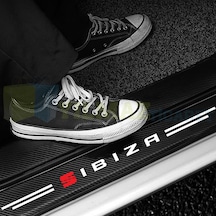 Seat İbiza Karbon Kapı Eşiği Koruma Oto Sticker Yapıştırma 4Parça