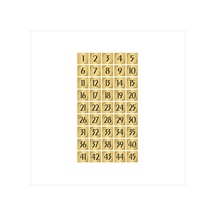 Metal Kapı Masa Dolap Numarası Levha 3,5x3,5cm Altın Renk 45 Adet 1 45