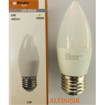 6W Led Buji Ampul E27 3000 Kelvin Sarı Işık E27 Mum Led Ampul