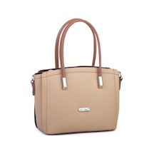 Nas Bag Kadın Mini El Ve Çapraz Çanta Kum Taba Kum Rengi - Taba