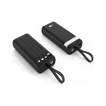 20,000 mAh Powerbank LED EL Feneri Özellikli Kablolu Taşınabilir Şarj Cihazı