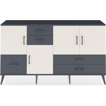 Arges Konsol 4 Raflı 5 Çekmeceli 4 Kapaklı 176x30x99 Antrasit-aytaşı/antrasit Aytası/antrasıt - Antrasıt