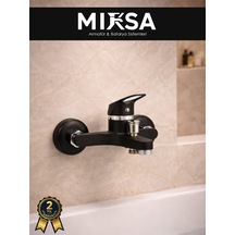 Siyah Mix Banyo Duş Bataryası Musluğu , Yerli Üretim