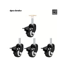 Dashanshop 4 Adet 10mm Frenli Ağır Hizmet Döner Tekerlek 353 Kg Masalar Sehpalar