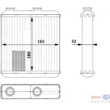 BEHR 8FH351311-231 Kalorifer Radyatörü Merıva A 03- 180X165X32