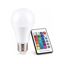 Ct-4058 9w Rgb-w Led Ampul Uzaktan Kumandalı 64 Renk E27 Duy Renk Değiştiren Led Ampul 7 Metre Algılama Mesafeli