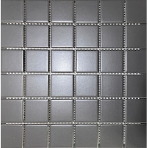 Vitra 5X5Cm Antrasit Mat Mutfak Tezgah Arası Fileli Seramik (437390433)