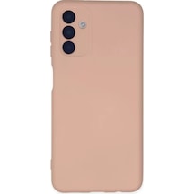 Newface Samsung Galaxy A04s Kılıf Nano İçi Kadife Silikon - Pudra