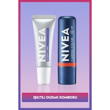 Spf30 Mercan Renkli Dudak Bakım Kremi Ve Nemlendirici Dudak Parlatıcısı, Işıltılı Dudak Kombosu