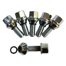 Bijon Krom Kaplı M12 X 1.5 Aa 19 Mm Diş 28 Boy 54mm 5 Adet