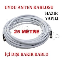 25 Metre Uydu Anten Çanak Lnb Eve Inen Hat'line Kablosu Full Hd