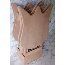 Çanta St Zigon Sehpa Dörtlü Lale Model Ahşap Mdf Ham Cnc Kesim El Yapım