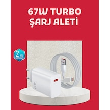 67 Watt Turbo Şarj Cihazı Motorola G30 G50 G60 G82 Uyumlu
