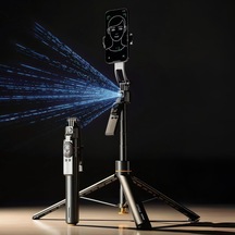 Tr Tam Profesyonel Otomatik Açılan, Aı Yüz Takipli 170 Cm Selfie Çubuğu Ve Tripod 360 Dönebilen Telefon Tutucu