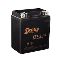 Orbus 12 V 7 Amper Elektrikli Karbon Bisiklet Aküsü Ytx7l-bs Siyah