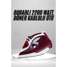 Seramik Tabanlı Kırmızı 2200 Watt Şok Buharlı Ütü