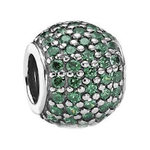 Nur Silver Yeşil Taşlı Gümüş Charm Nur-bl02014