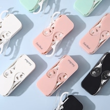 Sones Fukubook Taşınabilir Mini Otomatik Açılıp Kapanabilen Diş İpi Saklama Kutusu Diş İpi İle Pembe