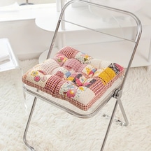 Maxaccess Renkli Desenli Yastık Kılıfı - Esnek, Yumuşak, Rahat, Kırmızı Örgü Ofis Koltuğu Minderi Kırmızı Izgara