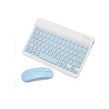 Bluetooth Kablosuz Klavye Ve Mouse Seti Kablosuz Klavye Renkli 150h Şarjlı