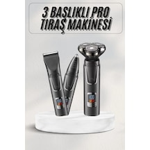 Mey İthalat Yüksek Performanslı 3 Başlıklı Profesyonel Şarjlı Islak Ve Kuru Kullanıma Uygun
