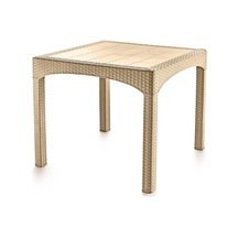 Omnipazar Omnipazar Sy-2574 Bej Rattan Kare Masa 34036 Bej