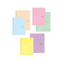 Pastel Note 16,5x22,5 80 Yaprak Kareli Pp Kapak Spiralli Defter 1 Adet Çok Renkli