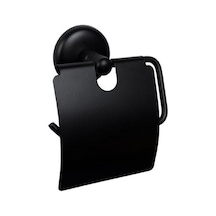 Tuvalet Kağıdı Askısı Yapışkanlı Siyah