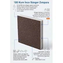 180 Kum Esnek İnce Sünger Zımpara 120x100x12 Mm - Ahşap Metal Mutfak Ve Hassas Yüzey Temizleme Padi