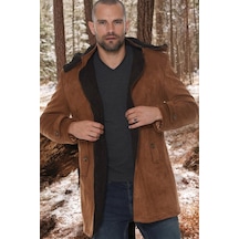 Plt8399 Dewberry Süet Görünümlü Erkek Palto-düz Camel Düz Camel