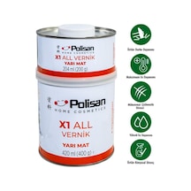 Polisan X1 All Vernik Yarı Mat Şeffaf Çift Bileşenli 0.6 Kg