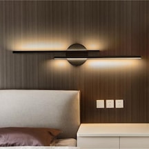 Siyah Modern Günışığı Led Duvar Lambası Aplik Gün Işık