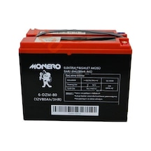 12v-80 Amper Dar 223 121 174 Mm E-bıke Akü - Monero