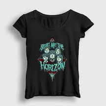 Presmono Kadın Band Bring Me The Horizon T-shirt Siyah