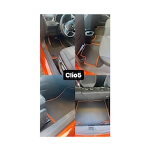 Renault Clıo 5 Akıllı Oto Paspas+bagaj Havuzu Siyah-turuncu Şerit Çok Renkli
