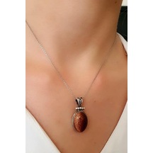 Yıldız Taşı Gümüş El Isi Tasarım Kolye