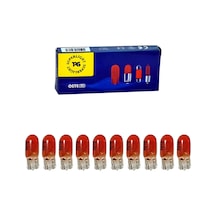 12v 5w Dipsiz T10 Ampul Turuncu Boyalı Amber Cam 10 Adet 1 Kutu
