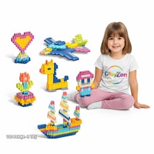 Playzen Constructo Yapı Oyuncağı, Renkli Tasarım Ve İnşa Seti, 100 Parça, 3+ Yaş
