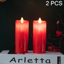 Sones 2 Adet Elektronik Mum Işığı Sallanan Fitil Simülasyonu Mum Lambası, Boyut: 5x15cm