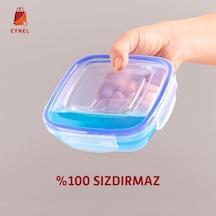 Tr Şeffaf Kare Şekilli İç İçe Geçebilen Saklama Kabı Seti Contalı Kapak Sıvı Sızdırmaz Hava Geçirmez Kapak Diğer