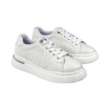 Kadın Erya Beyazgümüş Bağcıklı Günlük Spor Ayakkabı Sneaker 3 Cm Sp110 001