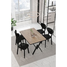 Avvio Vanensi Elma Sandalye 80x120 Yemek Masası Mutfak Masası 4 Kişilik Masa Sandalye Takım Akça